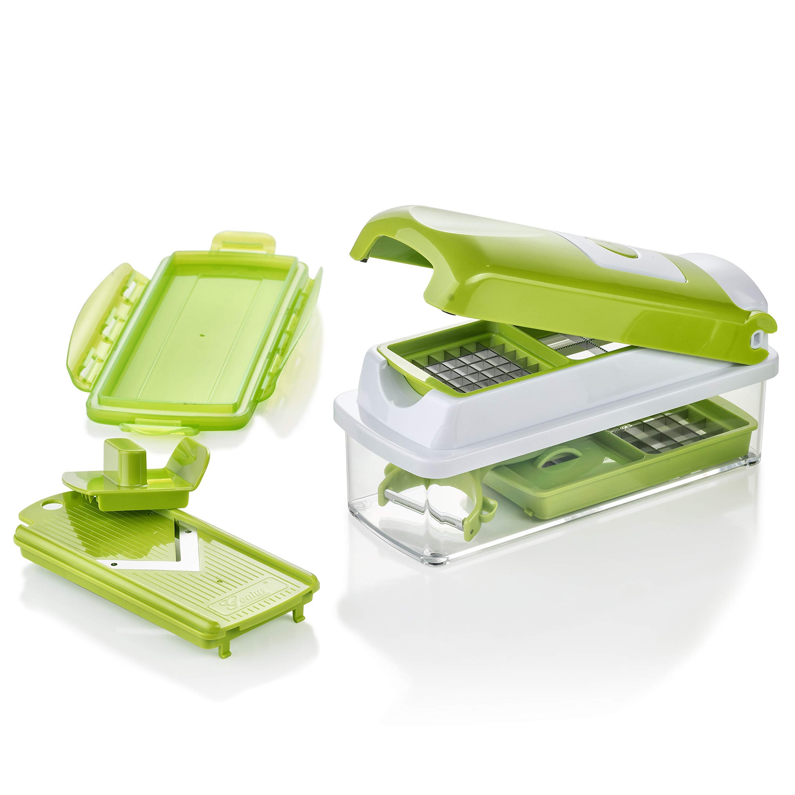 Nicer Dicer Smart Tagliaverdure Manuale - Set Completo Per Tagli A Dadini, Julienne E Spirali