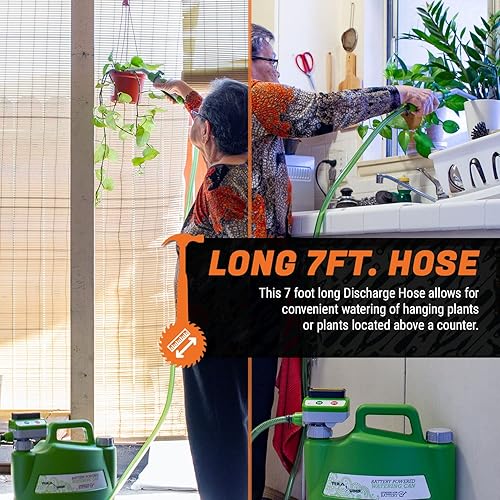 Miniatura 9 de TERA PUMP Bomba de agua no potable con USB-C recargable, contenedor de agua de bombeo automático de 3.8 galones incluido, flujo de 2.2 galones por