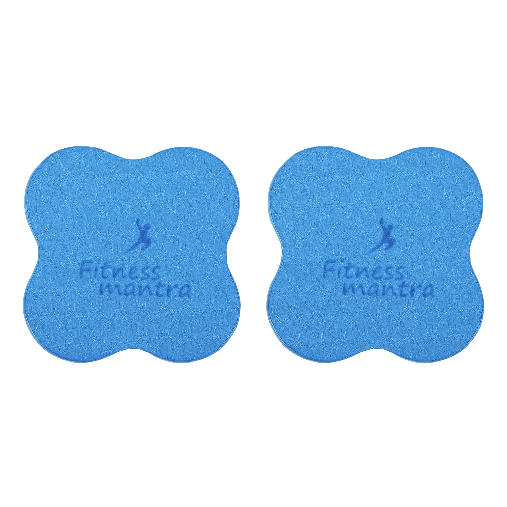 Fitness Mantra® 20mm Anti Slip Yoga Cushion Pad| Super Soft Quality| knee & Elbow Pad| Joint Protection Pad| Size 8 x 8 inches| Pack of 2 Pc.| Color Blue|
