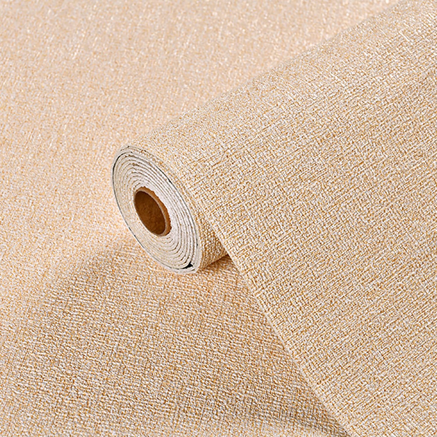 2.5mm Wallpaper Self-Adhesive Textured Wallpaper - Waterproof Decorative Wallpaper, Peel and Stick Wall Renovation Wallpaper for Bedroom, Kitchen Living Room (Khaki, 50x280cm/roll) — image 1
