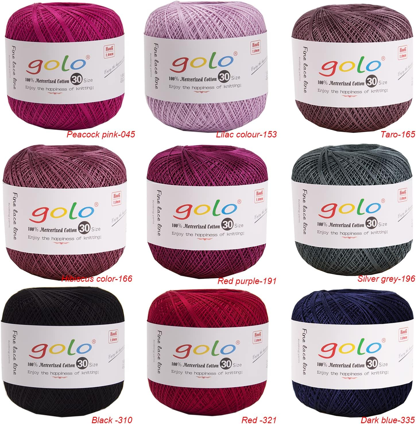 golo Crochet Thread for Hand Knitting Size 30 Lilac Colour Yarn 10-153