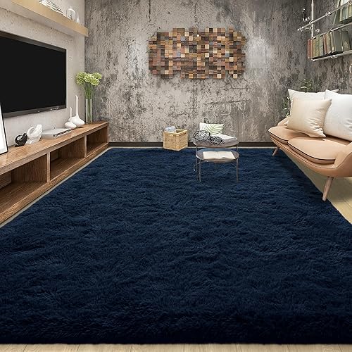 Miniatura 188 de Tepook - Alfombra súper suave y peluda para dormitorio, alfombras modernas peludas para niños para sala de estar, alfombra de felpa