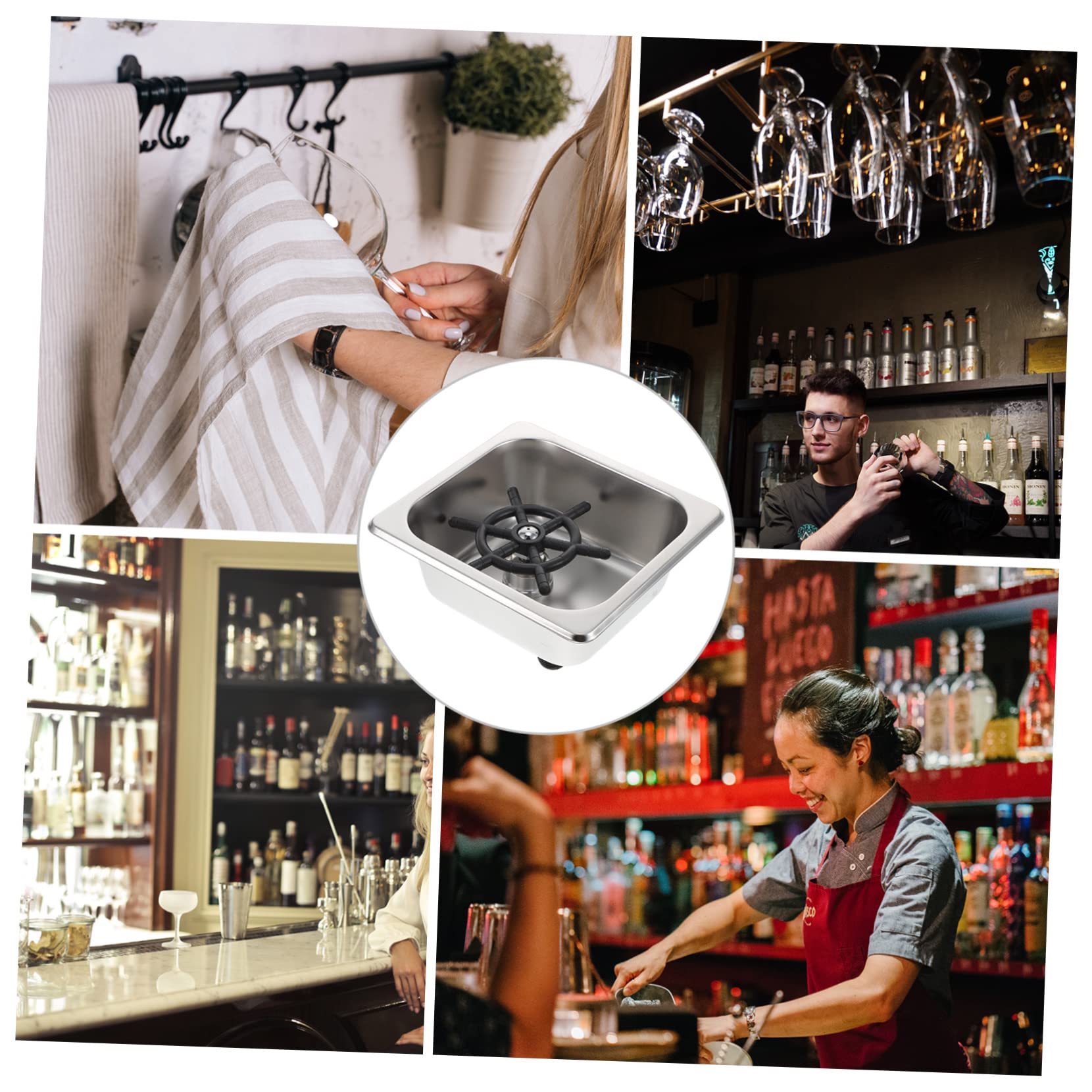 Lavabicchieri Automatico in Acciaio Inossidabile Con Getto Ad Alta Pressione Per Bar Casa e Cucina Sciacquatrice Vetro e Bottiglie Pulizia Rapida e Pratica Per Bicchieri Tumbler