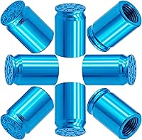 Vista 46 de Tapas de válvula de neumático deportivo, 4 unidades, antirrobo, universales, aluminio, cilindro elíptico con junta tórica, para automóviles