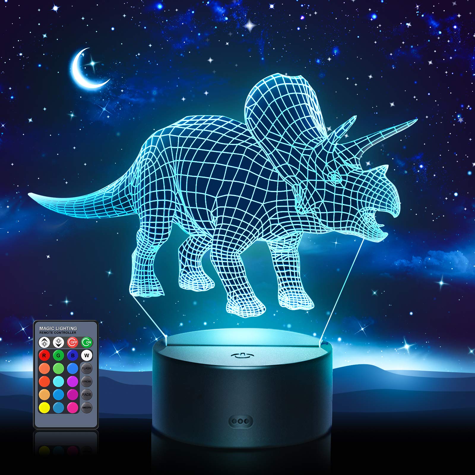 Tesoyzii Regalo Bambino 2 3 4 5 6 7 8 9 10 Anni, Lampada Notturna per Bambini LED Dinosauri per Bambini 2 3 4 5 6 7 8 9 10 Anni Giocattoli Bambina 2-10 Anni Regalo Compleanno Bambina 2-10 Anni