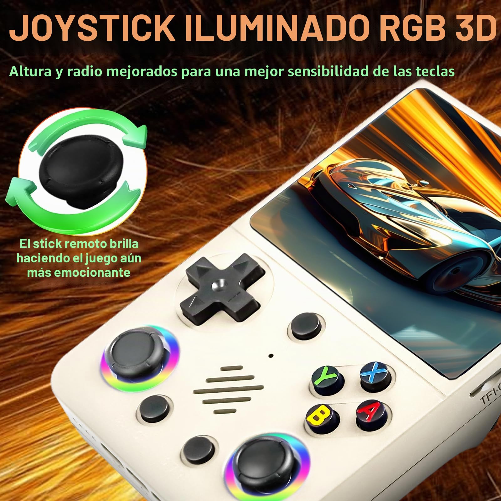 Unokit Consola de juegos retro de mano RG36 Pro 2025, pantalla IPS de 3.5 pulgadas con sistema Linux de código abierto, tarjeta TF de 64 G, más de 20.000 juegos clásicos retro, batería de 3200 mAh