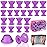 JANYUN 40 Pcs Purple Magic Hair Rollers Include 20pcs Large Sleeping Silicone Curlers 20pcs Heatless Small Hair Curlers (Purple)
