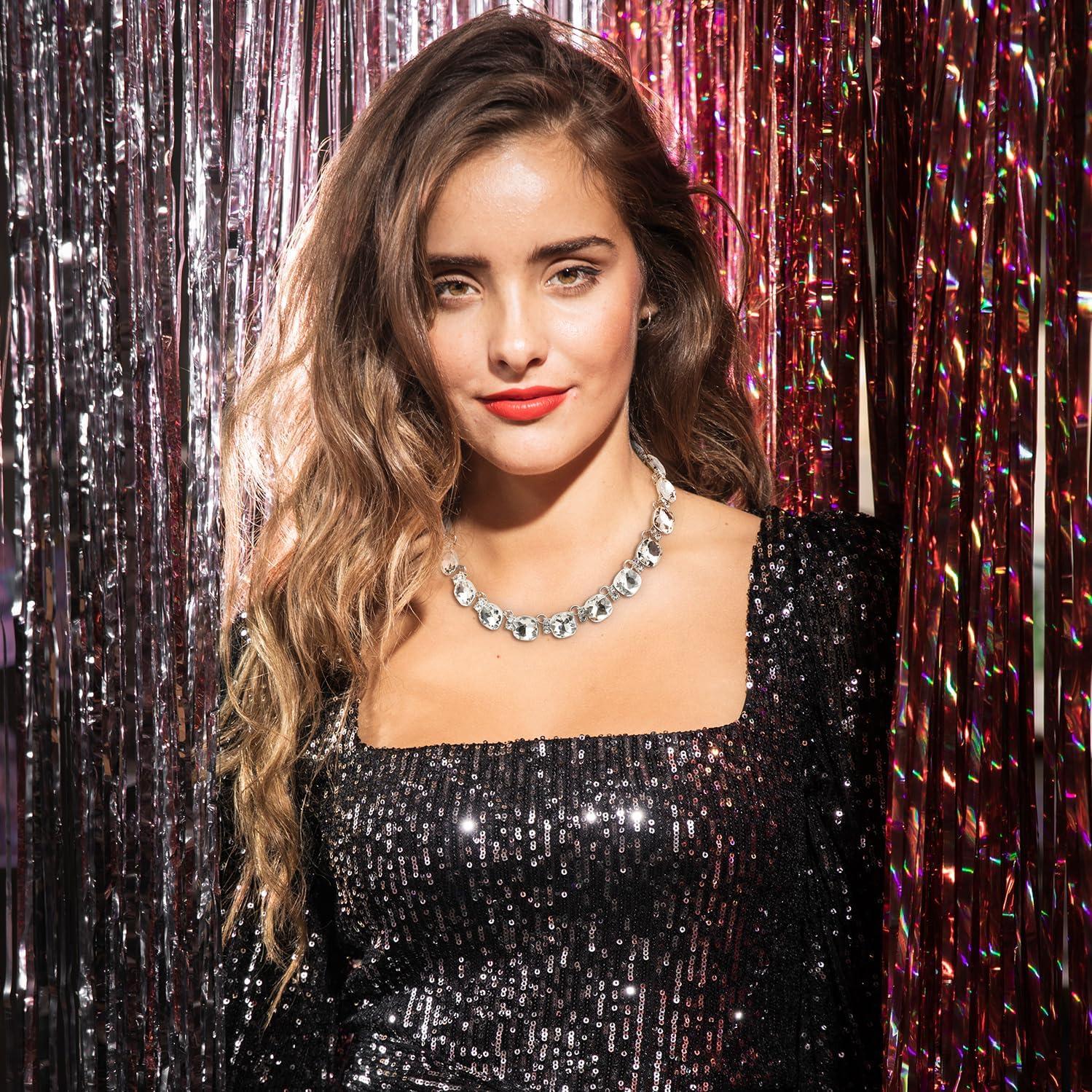 Crystal Statement Necklace Glass Crystal Collar Choker Necklace for Women Bridal Necklace Costume Jewelry Necklaces for Women - Image 5