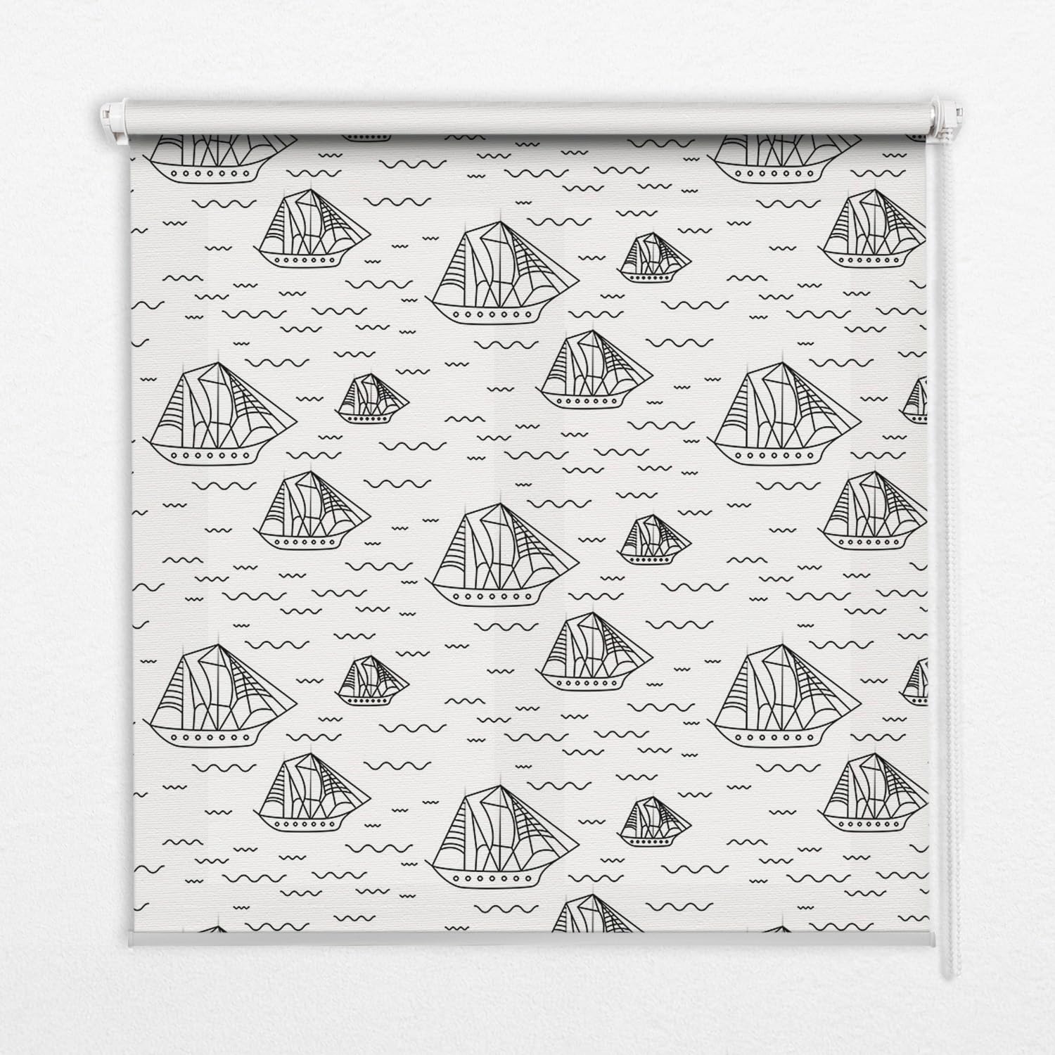 Store enrouleur banne Tulup 140x240cm : store intérieur haut de gamme motif navires