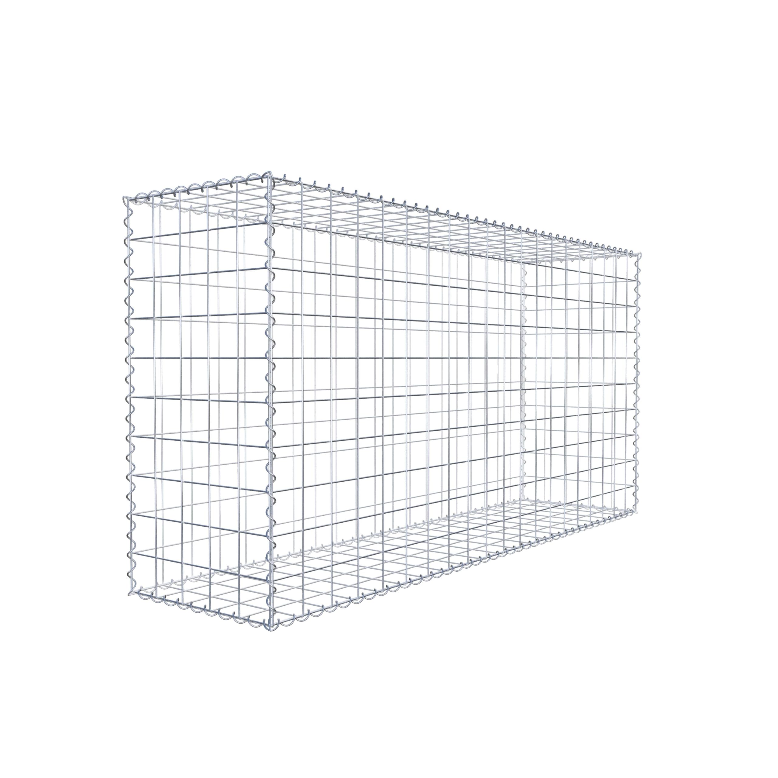GABIONA Gabion 200 × 100 × 50 cm (L x H x P) – Panier en pierre en fil de 4 mm, largeur de maille 10 × 10 cm, fermeture spiralée – Idéal pour brise-​vue, clôture gabion, mur de jardin et mur de panier
