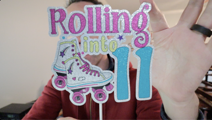 Best Roller Skate Party Birthday Cake Topper