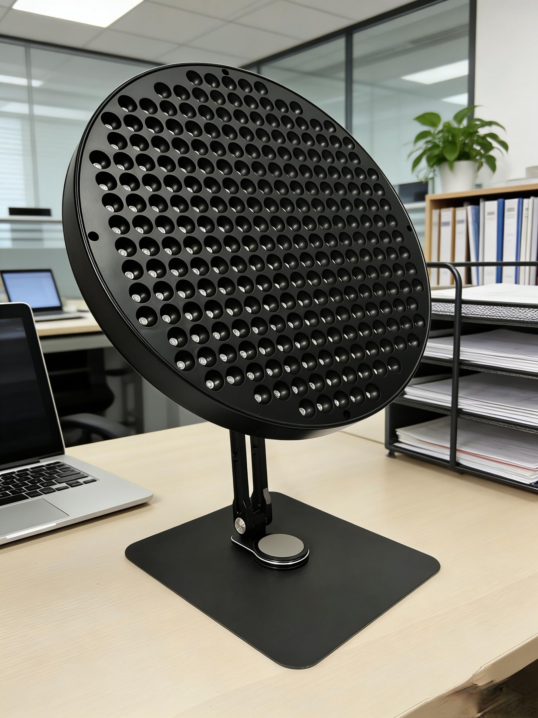 Niebieski panel świetlny do użytku domowego, niebieskie światło LED z regulowanym stojakiem, pilot zdalnego sterowania, okulary ochronne i zestaw do zawieszania, przenośna lampa z niebieskim światłem