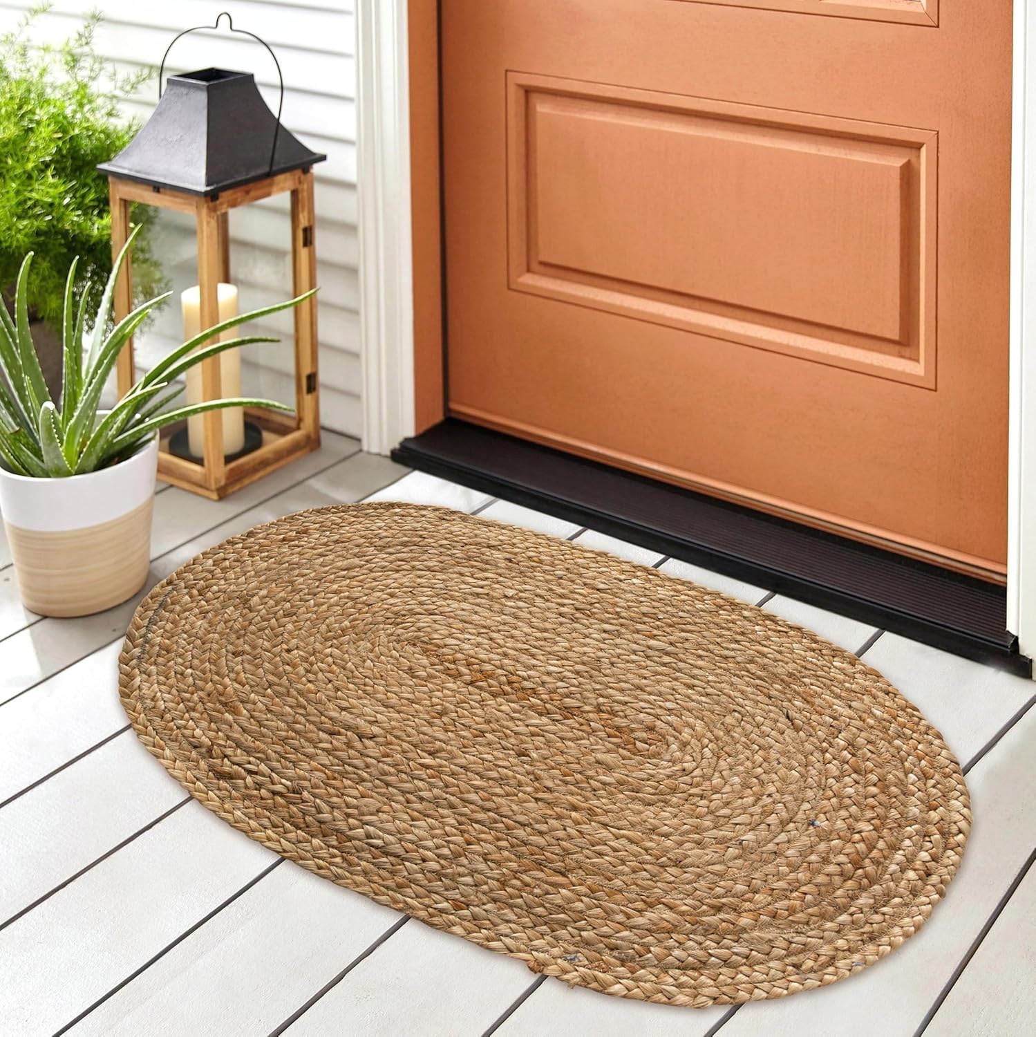 Amazon.com: Chardin home Hand Woven Natural Jute Braided Rug