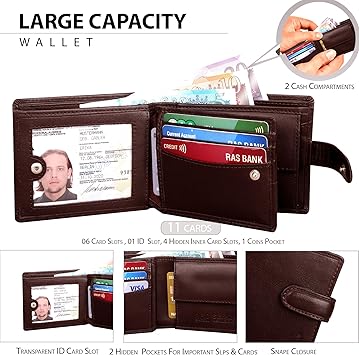 Polizia Di Stato Orologio Portafoglio Uomo In Vera Pelle STARHIDE - Foto 5