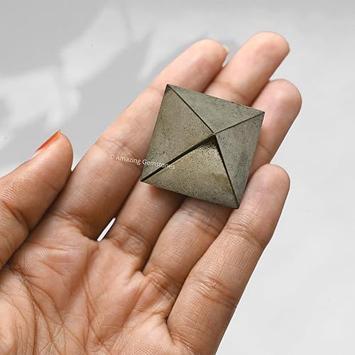 Miniatura 508 de Amazing Gemstone White Agate Snow Quartz Pyramid Crystal Healing Stones - 1" Great Pyramid Figurine of Natural Stone Pyramid for Meditation, Reiki