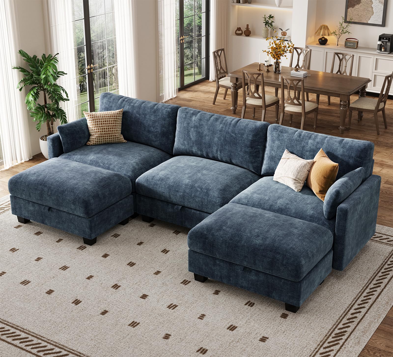OhaiAura 101 Modular Sectional U Shaped Sofa