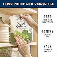 Vista 4 de Augason Farms Apio deshidratado de corte transversal de 1 libra, 2 onzas, lata número 10