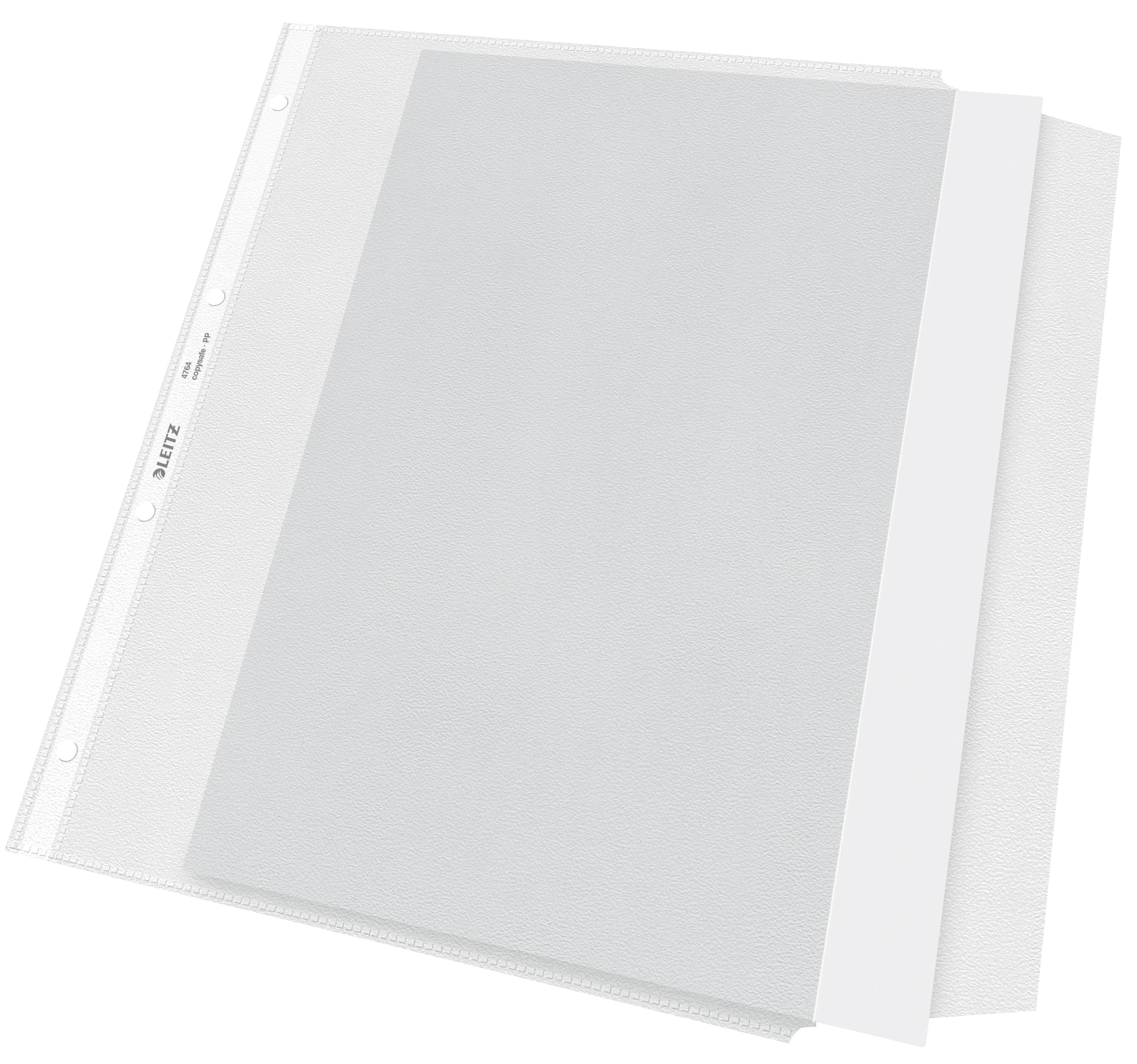 Esselte Leitz 47640000 Buste trasparenti, formato A4, in PP goffrato, incolore, pacco da 50 pezzi