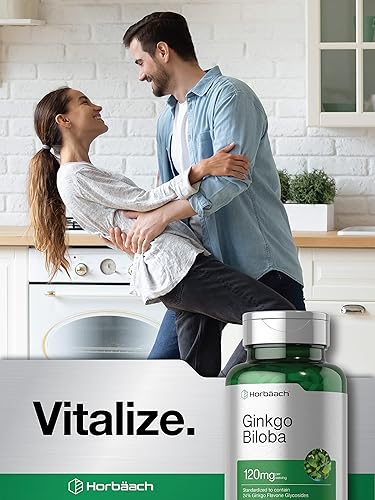 Miniatura 6 de Horbäach Suplemento de ginkgo biloba | 120 mg | 240 tabletas | Extracto de hierbas estandarizado | Glucósidos de flavona | Vegetariano, sin OMG y