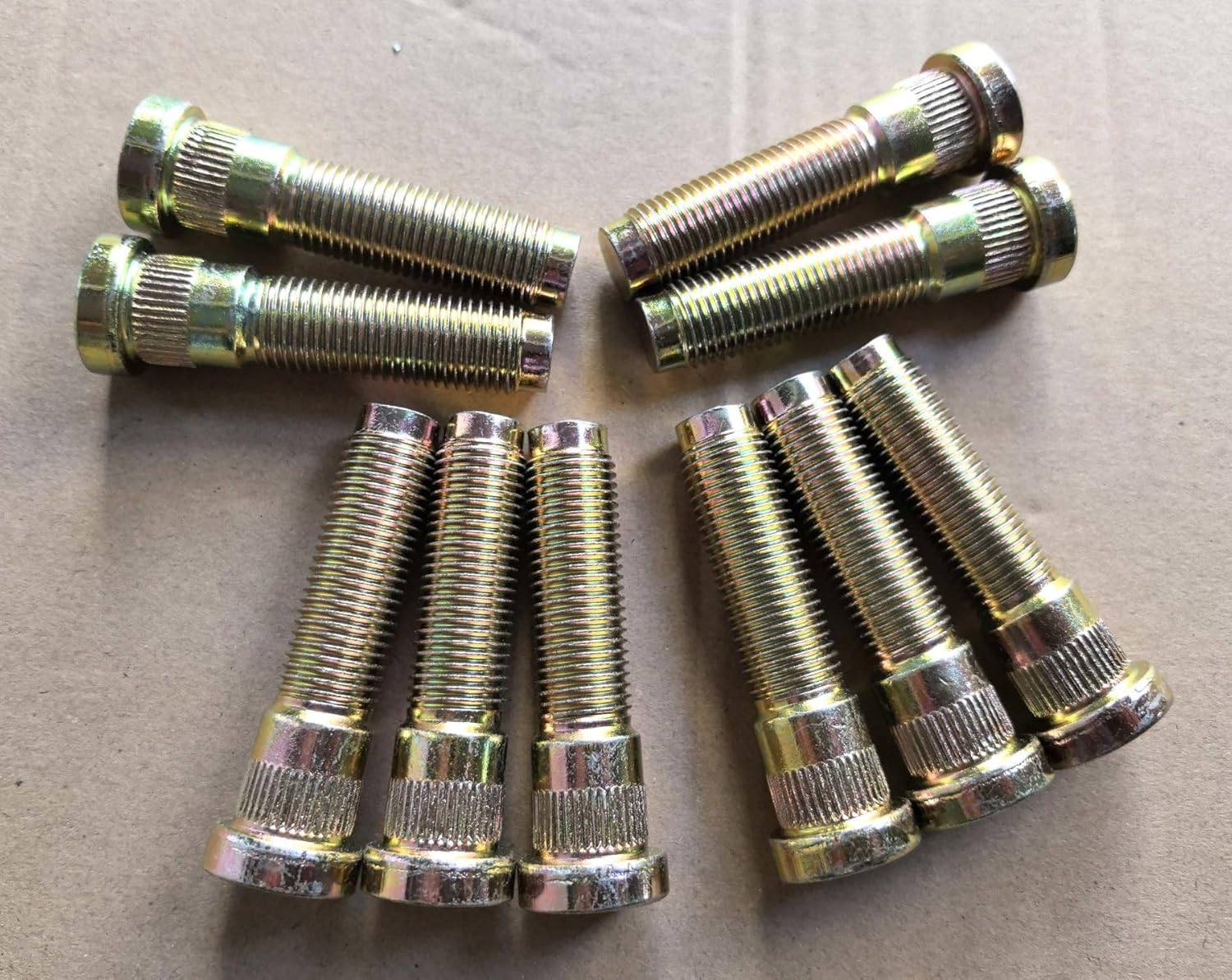 10PCS M14x1.50 Serrated Wheel Stud Bolts 610-638 15.8mm Knurl 59.5mm UHL Length Replacement for Jeep Gladiator 2020-2025, Jeep Wrangler 2018-2025 Front