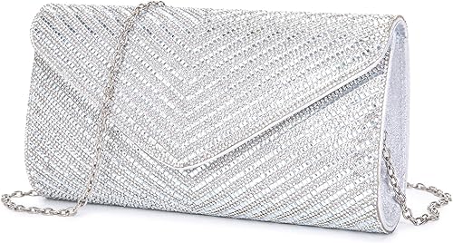 Miniatura 14 de Bolsos de noche para mujer, sobre de embrague, bolsos cruzados para mujer, bolsa de boda con diamantes de imitación, bolsa de hombro para mujer