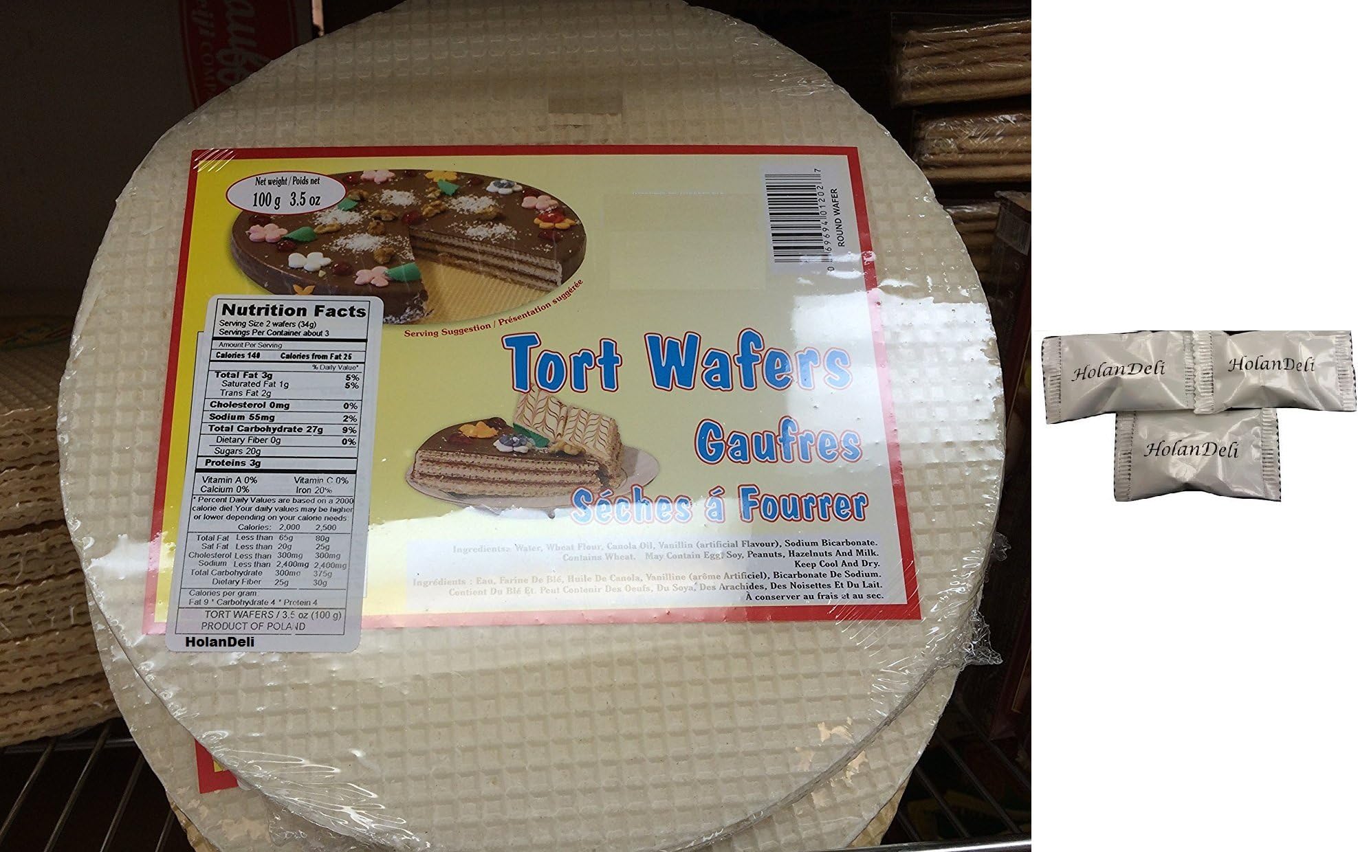 (Pack of 2) Tort Wafers 100g/ 3.50z. Includes Exclusive HolanDeli Chocolate Mints.