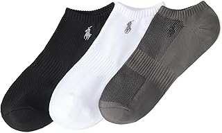 POLO RALPH LAUREN Men's Athletic Performance Tech Low Cut Socks (3-Pack)