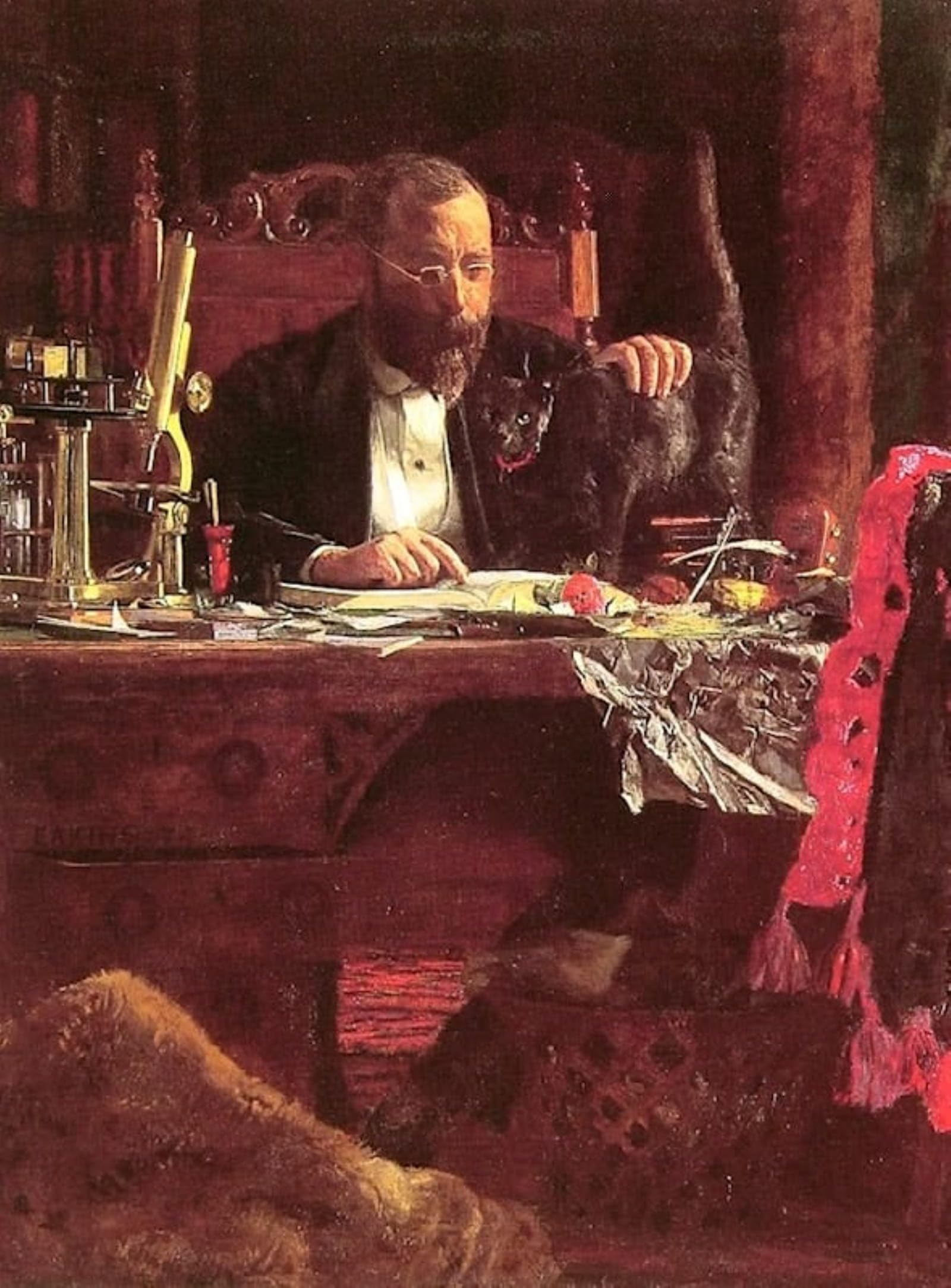 POSTERIIk Vintage Classic Picture Landscape Artwork Professor Benjamin Howard Rand by Thomas Eakins Portrait Canvas Painting for Office Home Decor 60x90cm