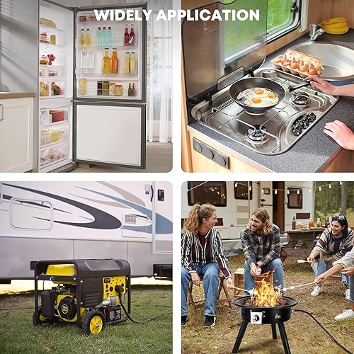 Miniatura 7 de Stanbroil Regulador de propano de cambio automático de 2 etapas, regulador de doble etapa del LP para el cilindro primario del