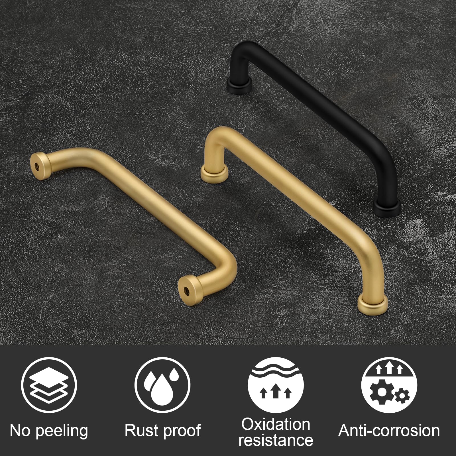 Cabinet Pulls Modern 5 Inch Black Cabinet Pulls Goldenwarm - View #3