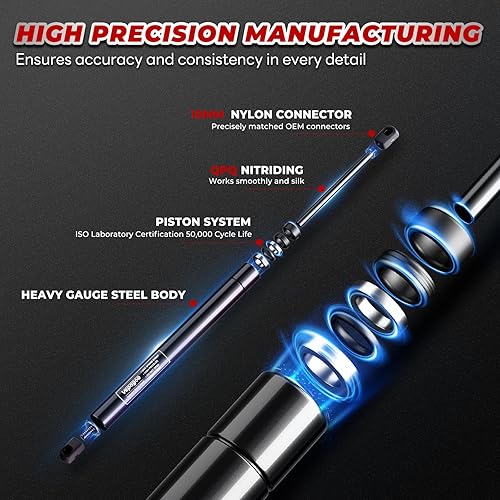 Miniatura 6 de 2 soportes de levantamiento a gasolina para capota amortiguador con resorte de puntal para Dodge Ram 150025003500