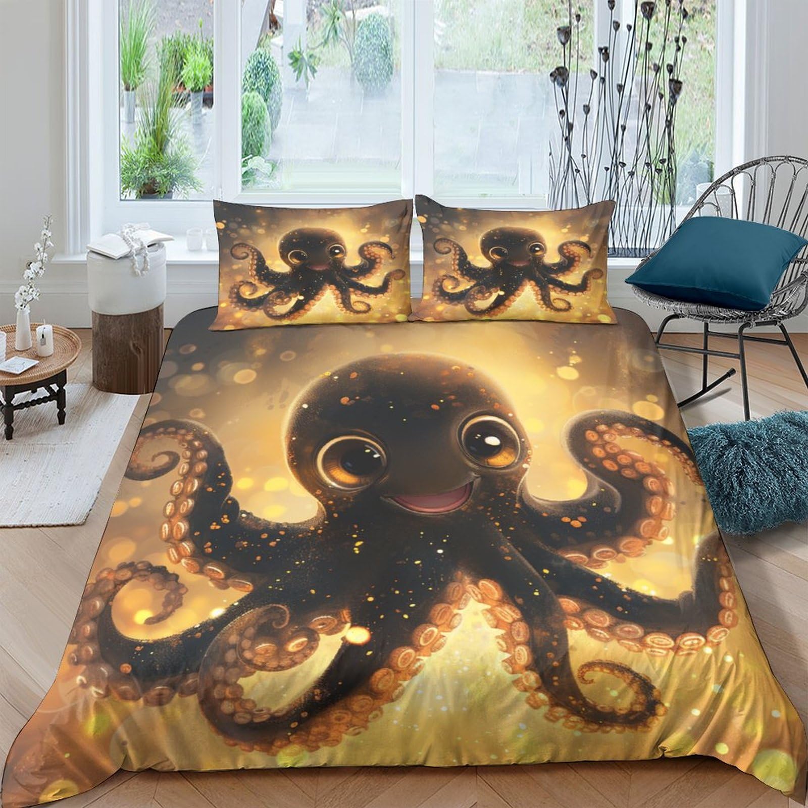 Housse de couette animaux marins pour créer une ambiance océanique dans votre chambre King