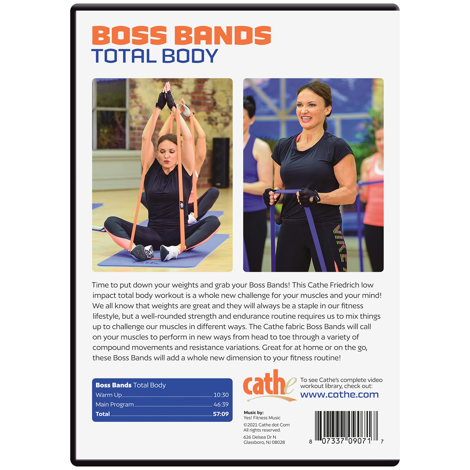 Cathe Boss Loops - Set Of 3 Fabric Booty Bands For Glutes (Light, Medium, Heavy) With Travel Case