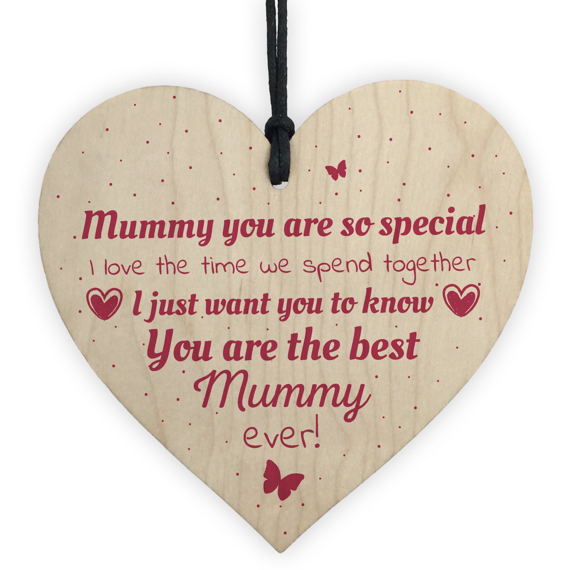 Red Ocean Handmade Mummy Gift Novelty Hanging Plaque Gifts For Mum Birthday Gifts From Son Daughter