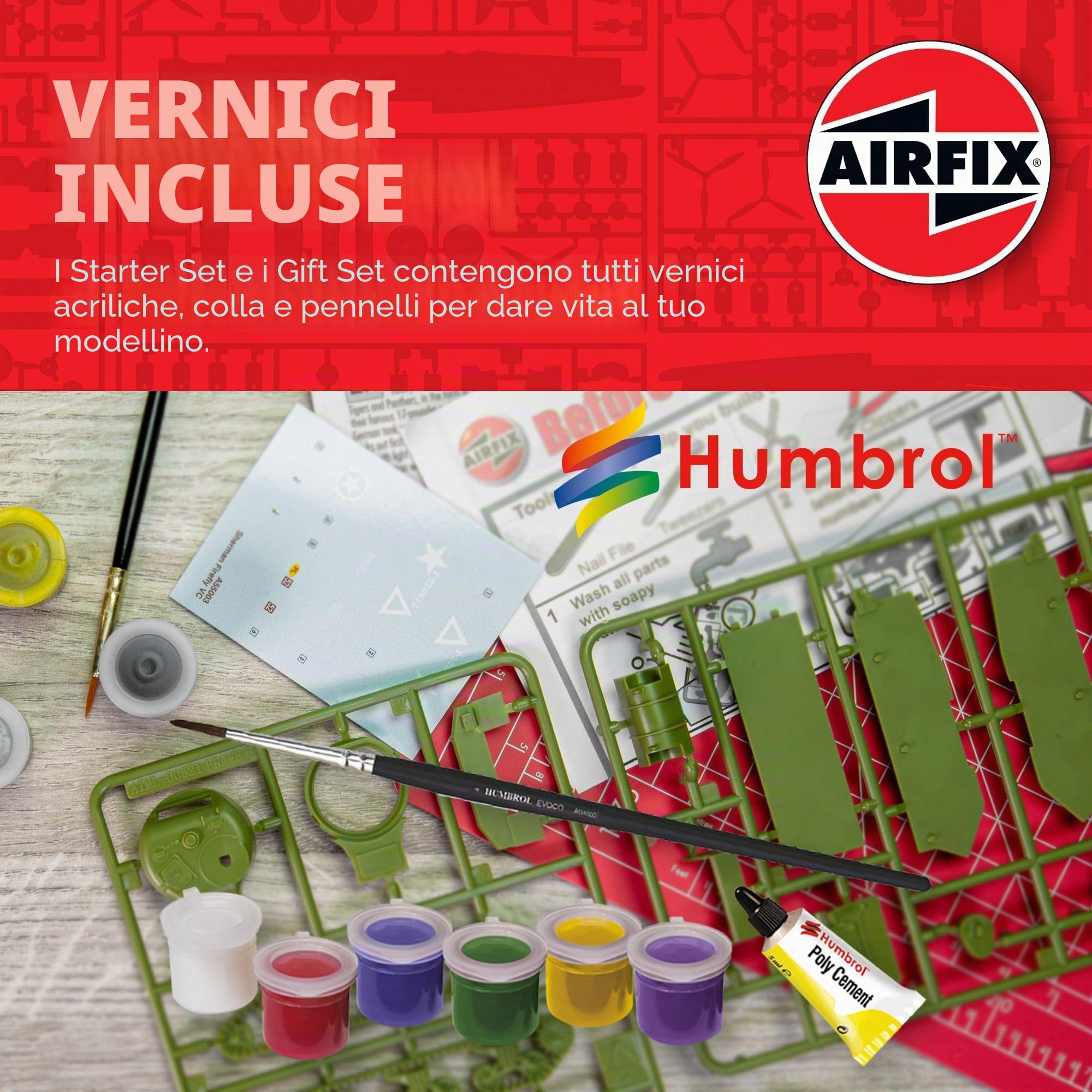 AIRFIX - Starter Set - A55001 Supermarine Spitfire MkVc Kit di costruzione modellino -