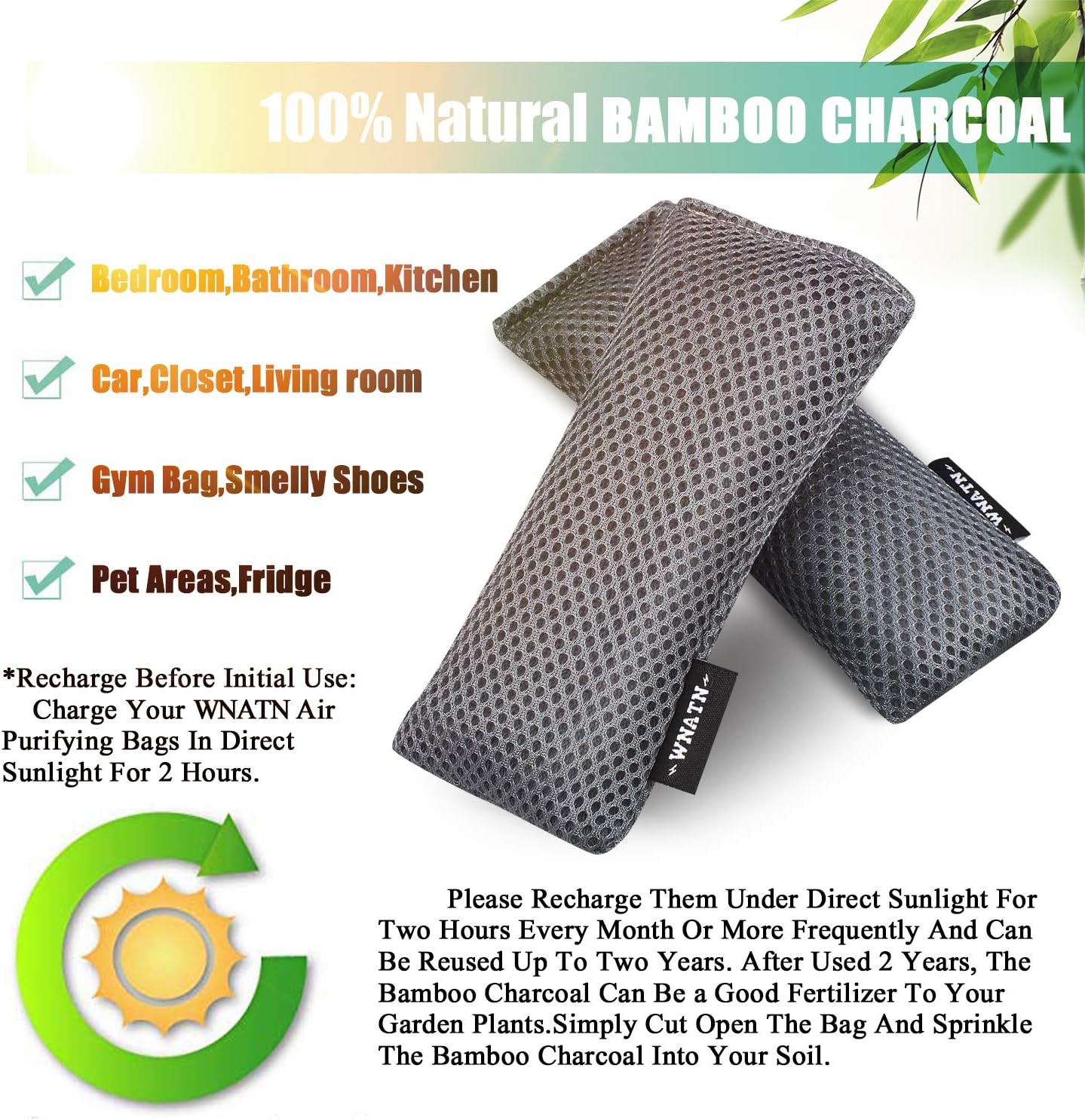 bamboo charcoal bags 6pcs
