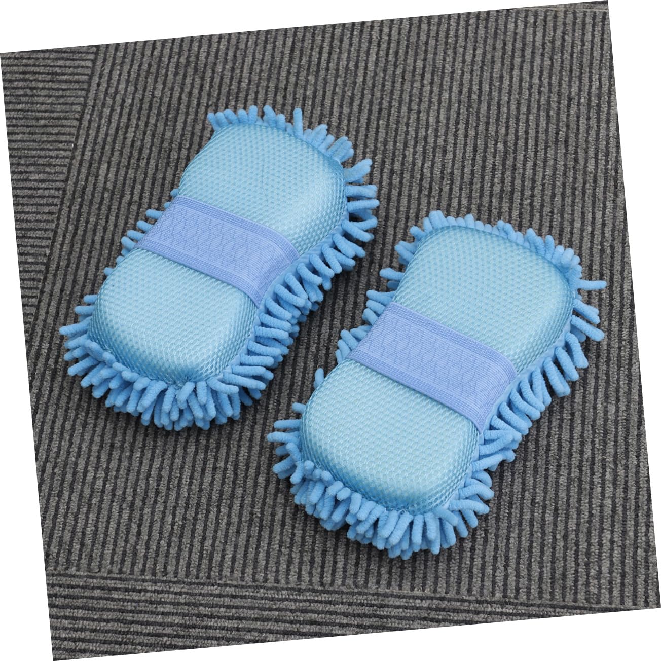Mobestech 6piezas Guantes De Lavado De Microfibra Ultrafina para Limpieza De Coches Color Azul Esponja De Limpieza Multifuncional para Automóviles y Superficies Delicadas