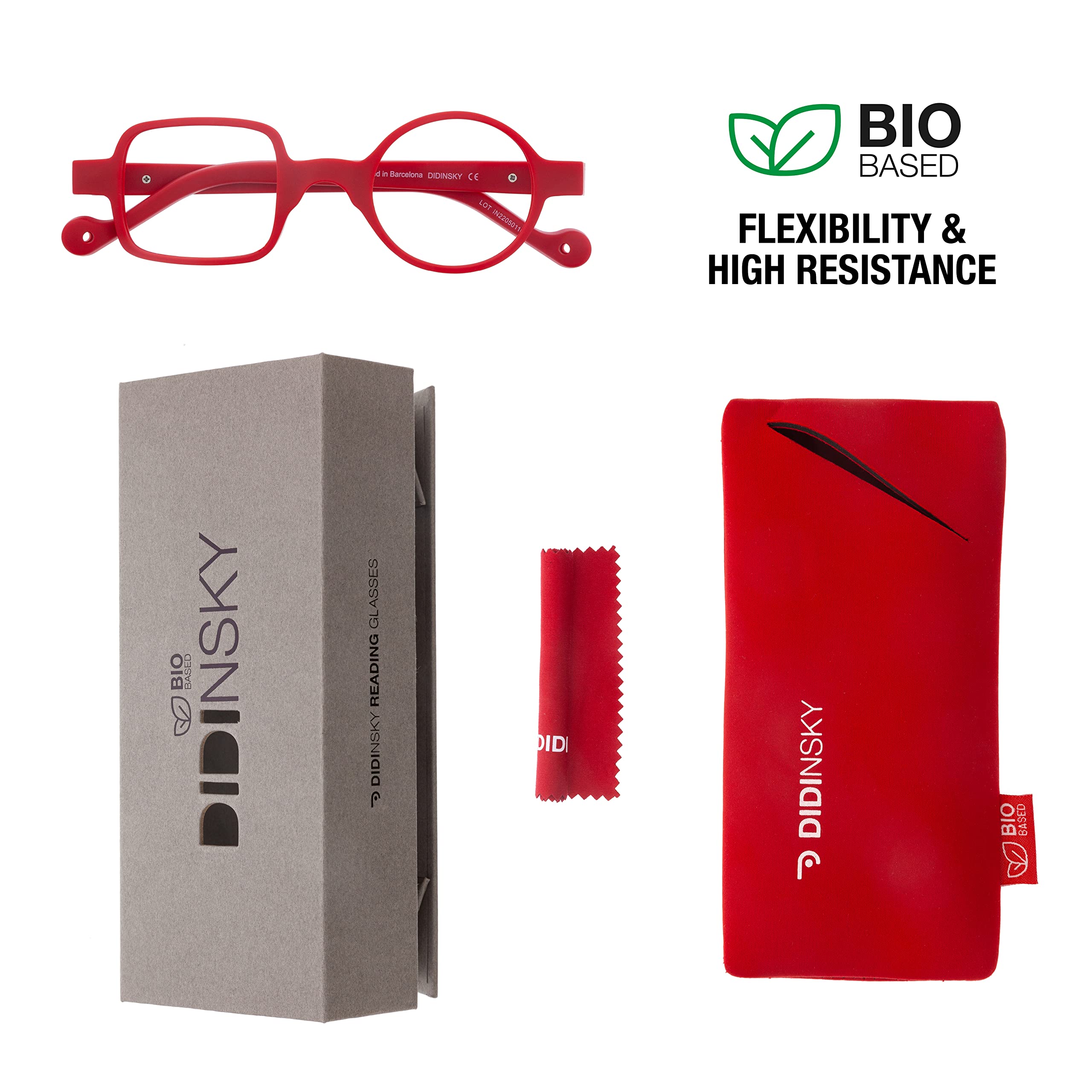 DIDINSKY CherryDIDINSKY readers presbyopia reading glasses anti blue light for men and women. Rubber touch - Image 2