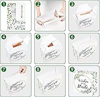 Vista 4 de Outus 51 Pieces Sage Greenery Wedding Cards Box Bridal Shower Card Box Baptism for Wedding Decorations Gift Advice Card Holder Double Sided Advice