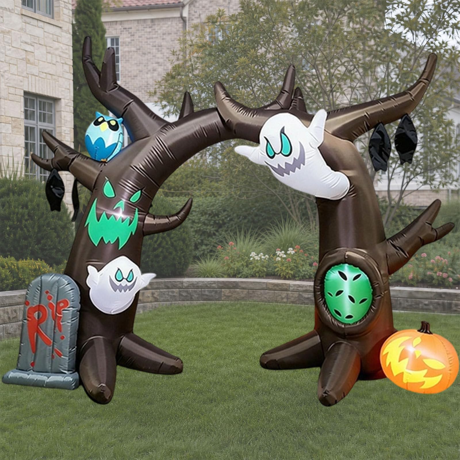 Decorazione di Halloween per Interni Ed Esterni: Gonfiabile, per Halloween Raffigurante Una Strega con Scopa, Adatta per Portici D'Ingresso E Feste al Chiuso. G