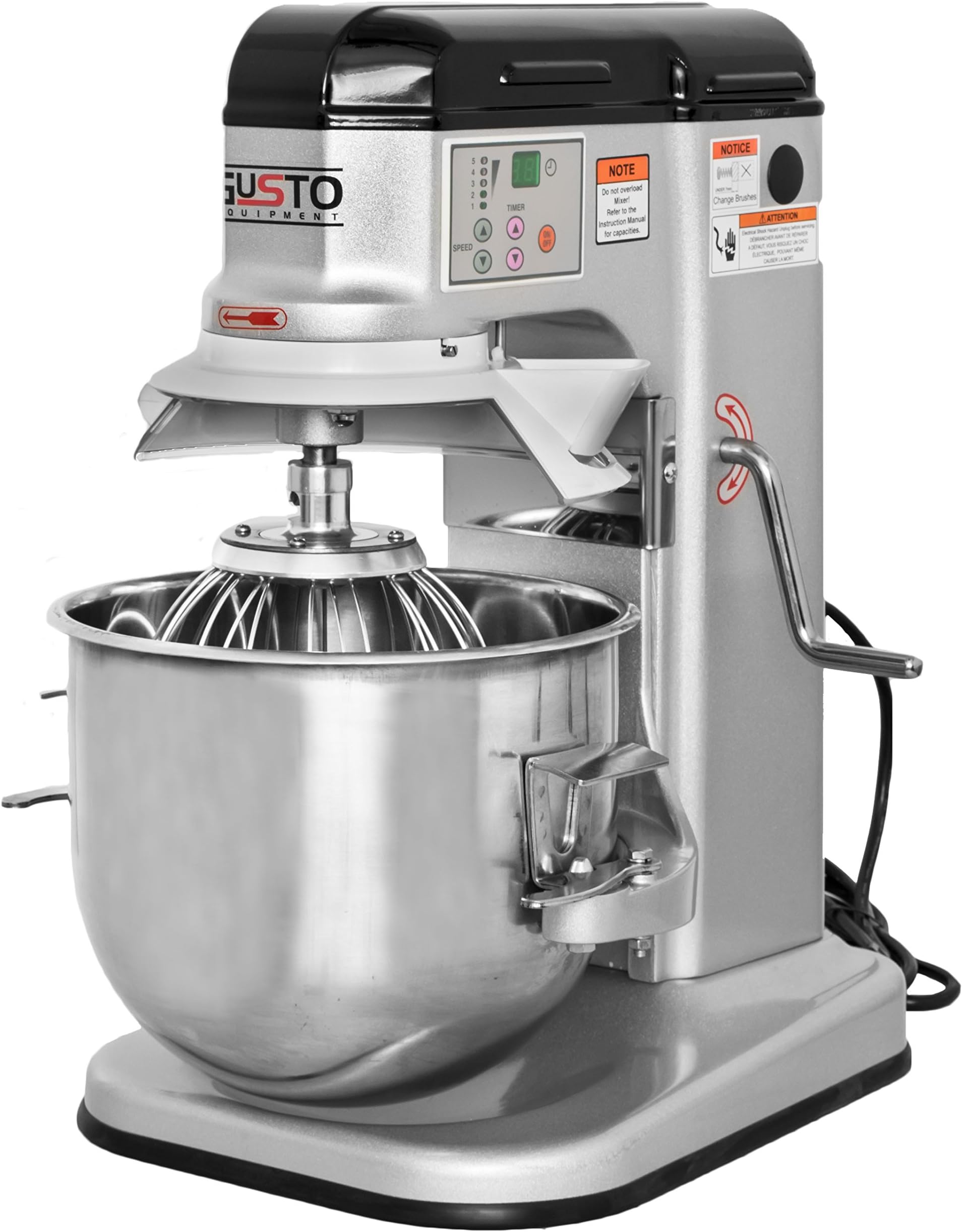 Commercial 10 qt. 5 speed Countertop Mixer, Each