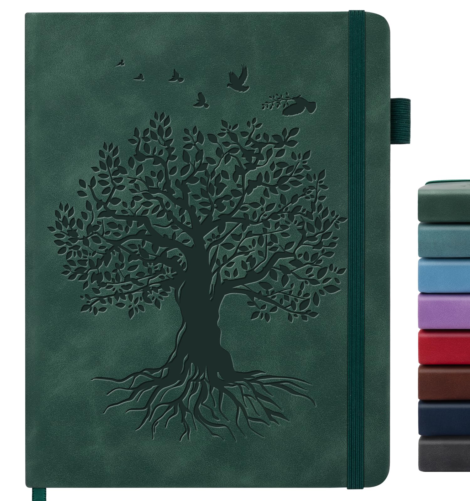 Carnet ligné A4 ALKALO en cuir noir de 200 pages pour vos notes