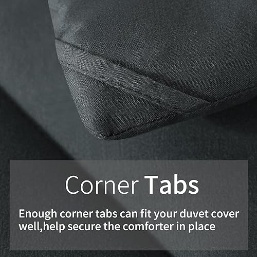 Miniatura 3 de Juego de edredón de tamaño matrimonial con 2 fundas de almohada - Juego de edredón de cama alternativo al plumón para todas las estaciones - Ligero