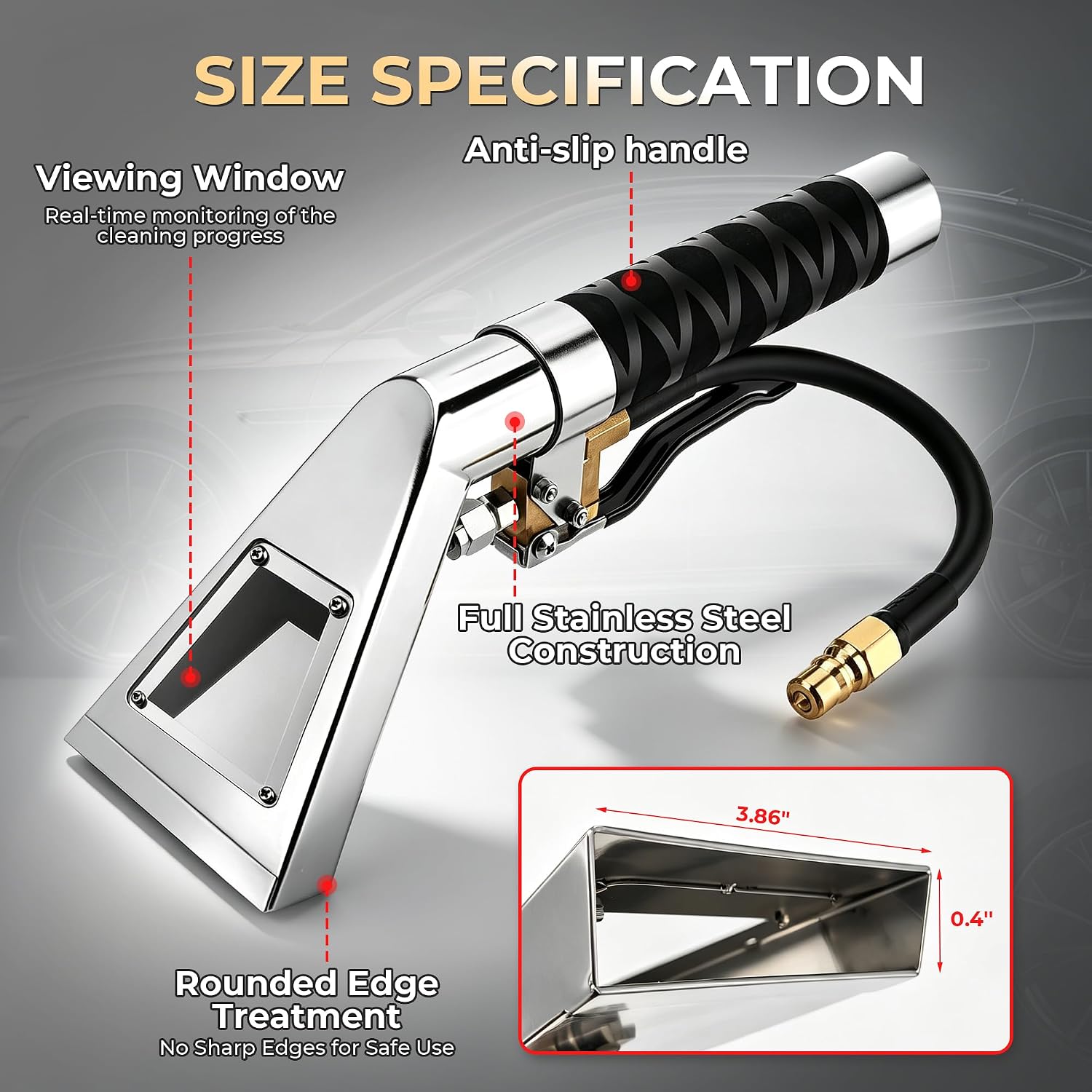 Shop Vac Extractor Kit with Stainless Wand Hose Auto Detailing