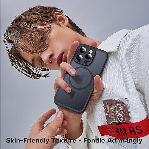 Miniatura 6 de TOCOL Funda magnética para iPhone 15 Pro, protección completa mejorada de la cámara, compatible con Magsafe, protección contra caídas, funda
