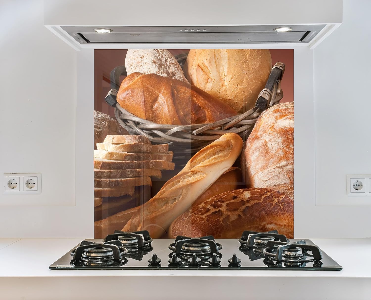 Myphotostation.com 27.5Wx20H'' Tempered Glass Stove Backsplash Kitchen Tile Decor Stove Back Cover Glass Splashback Tile for Stove Top Cover Toughened Glass Cooker Protector 36