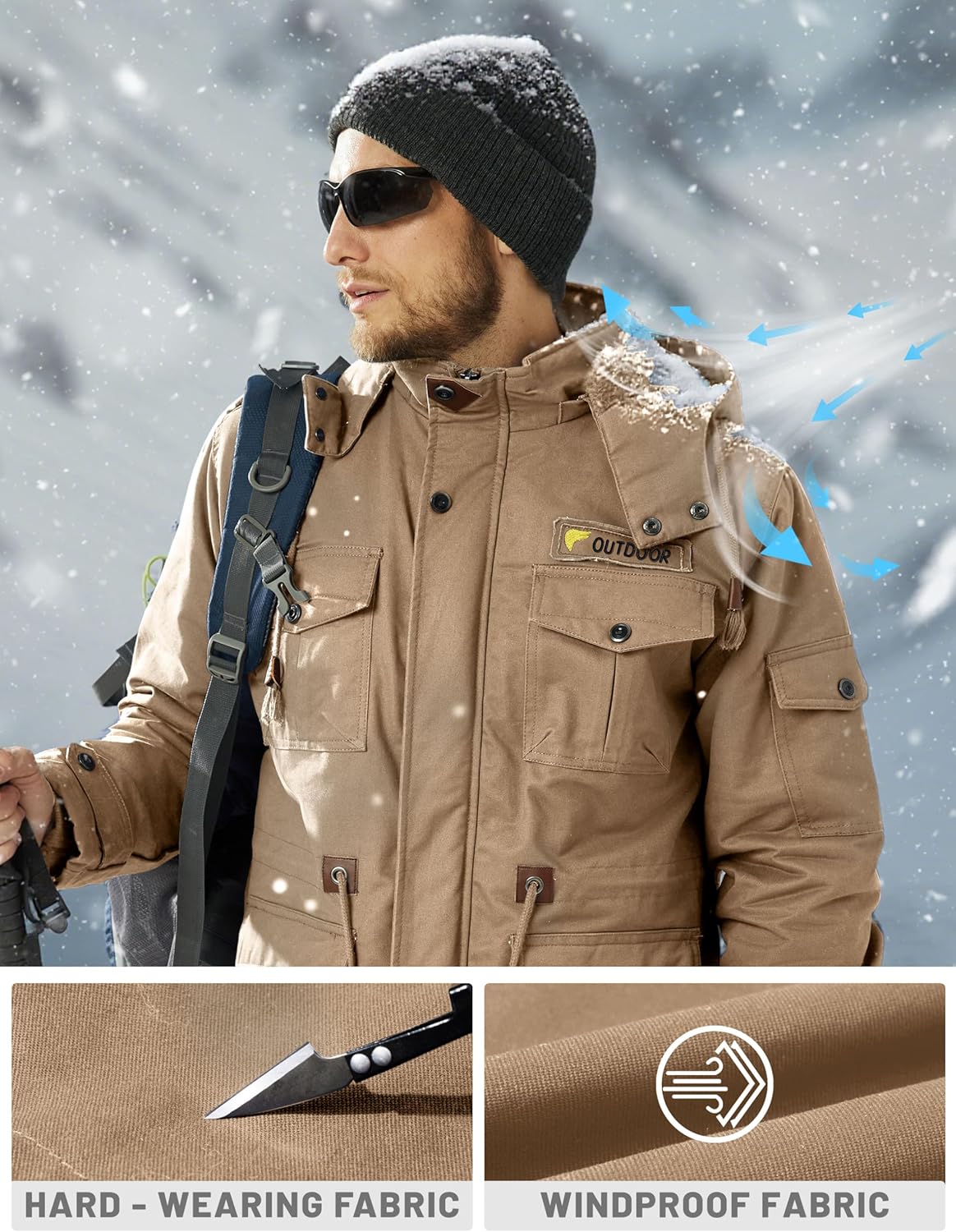 Rugged Winter Outerwear for Outdoor Adventures