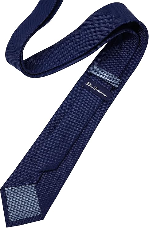 Ben Sherman Men's Textured Solid Necktie | Classic Modern Tie for Business & Formal Wear