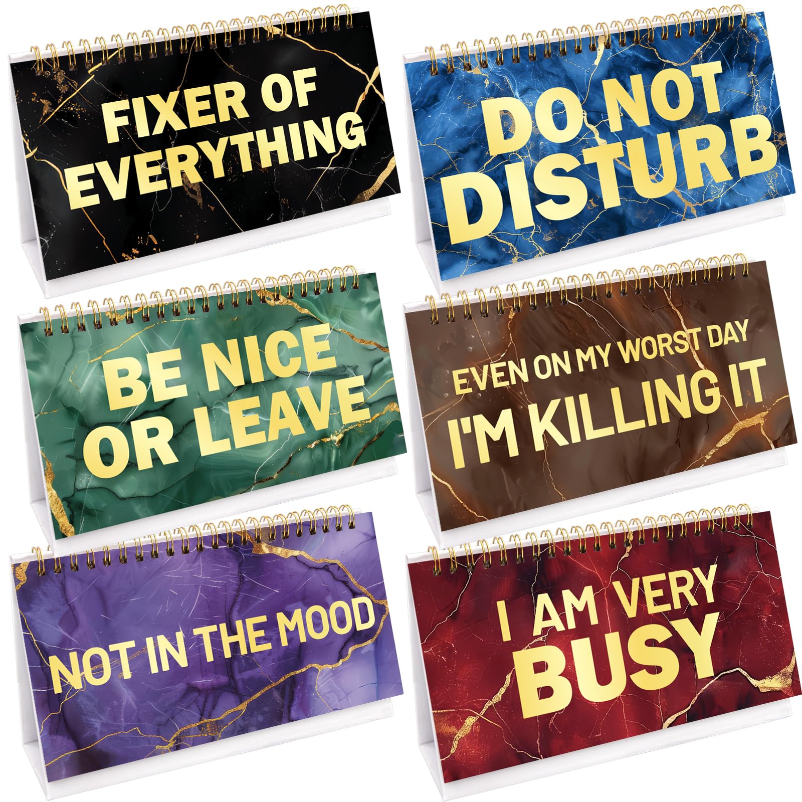 Funny Desk Accessories for Work Funny Desk Signs 30 Flip Snarky Messages Gag Gift for Office Desktop Decor Coworker Colleague Exchange Supplies