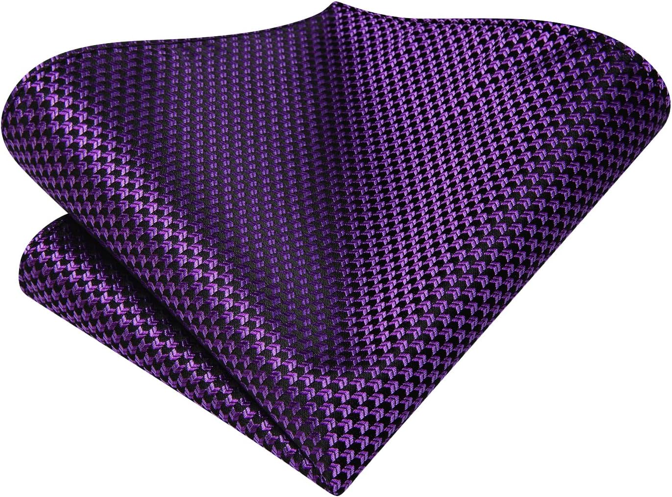 Hi-Tie Father and Son Tie Set Striped Plaid Ties for Men and Boys Silk Necktie Pocket Square Set for Wedding Gifts